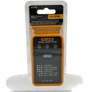 Fluke‎ ST120 GFCI Socket Tester Electrical Outlet Checker Orange NEW NIP